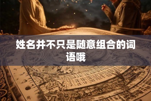姓名并不只是随意组合的词语哦