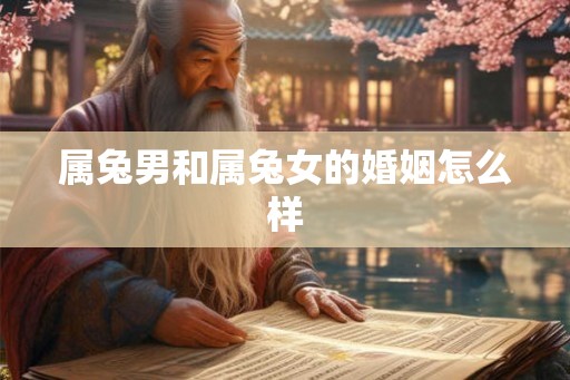 属兔男和属兔女的婚姻怎么样