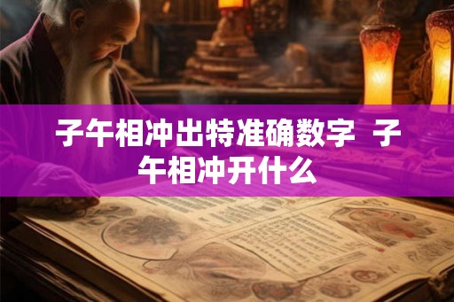 子午相冲出特准确数字 子午相冲开什么 子午相冲出特准确数字 子午相冲开什么