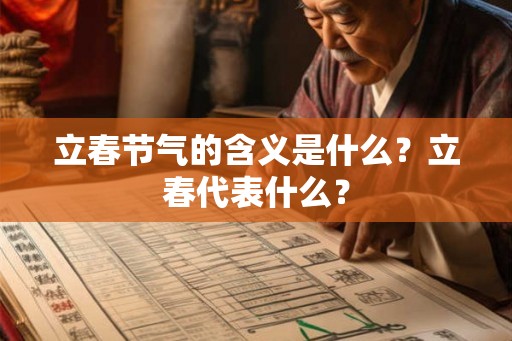 立春节气的含义是什么？立春代表什么？