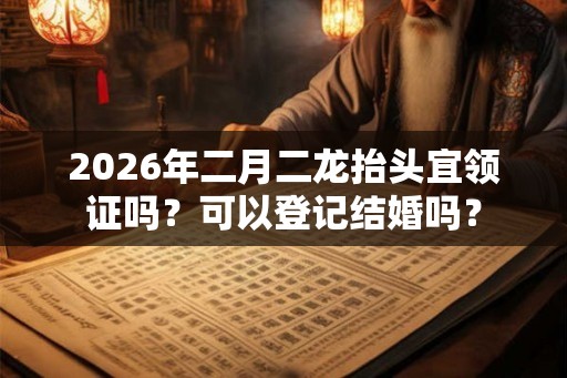 2026年二月二龙抬头宜领证吗？可以登记结婚吗？