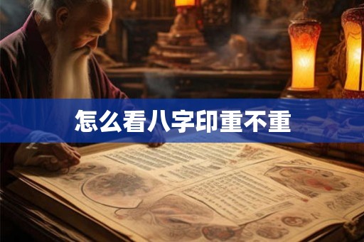 怎么看八字印重不重