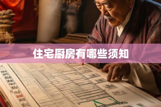 住宅厨房有哪些须知