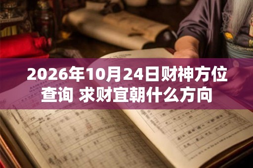 2026年10月24日财神方位查询 求财宜朝什么方向