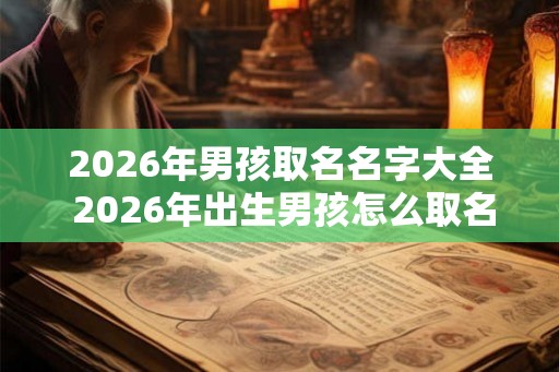 2026年男孩取名名字大全 2026年出生男孩怎么取名