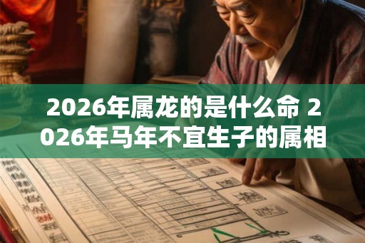 2026年属龙的是什么命 2026年马年不宜生子的属相