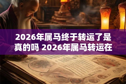 2026年属马终于转运了是真的吗 2026年属马转运在几月