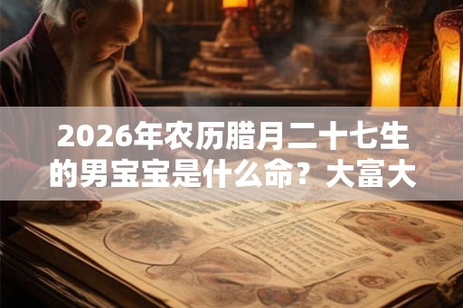 2026年农历腊月二十七生的男宝宝是什么命?大富大贵吗? 2026年农历腊月二十七生的男宝宝是什么命?大富大贵吗?