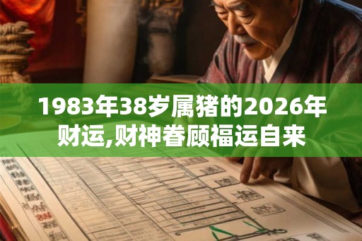 1983年38岁属猪的2026年财运,财神眷顾福运自来 1983年38岁属猪的2026年财运,财神眷顾福运自来