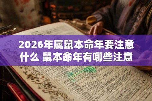 2026年属鼠本命年要注意什么 鼠本命年有哪些注意事项