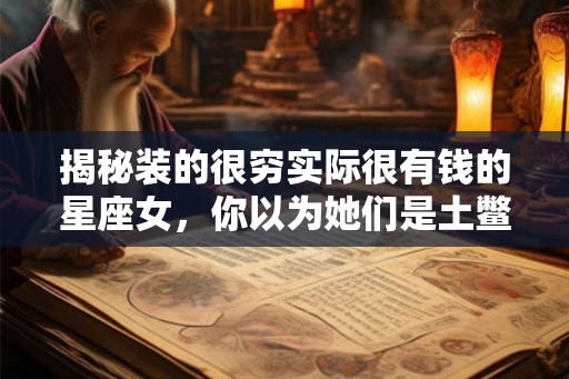 揭秘装的很穷实际很有钱的星座女，你以为她们是土鳖实则隐藏了真正的土豪生活！