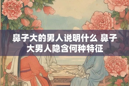 鼻子大的男人说明什么 鼻子大男人隐含何种特征 鼻子大的男人说明什么 鼻子大男人隐含何种特征
