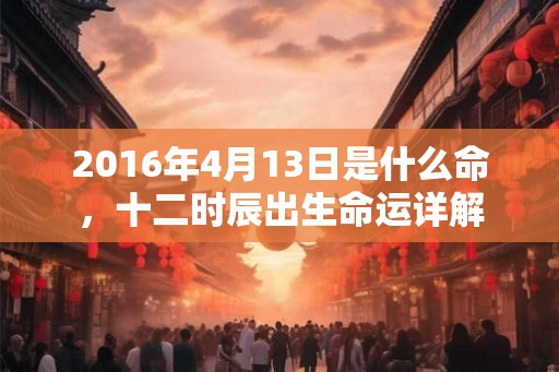 2016年4月13日是什么命，十二时辰出生命运详解