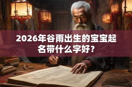 2026年谷雨出生的宝宝起名带什么字好？