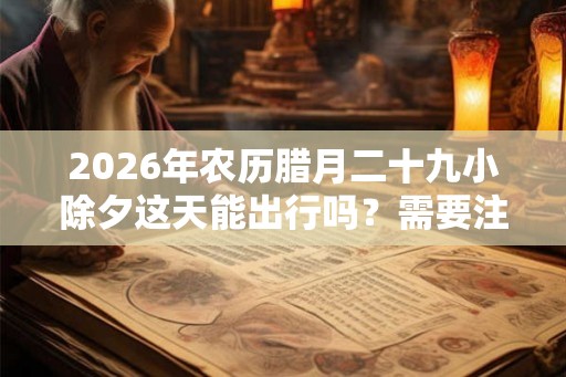 2026年农历腊月二十九小除夕这天能出行吗？需要注意什么吗？