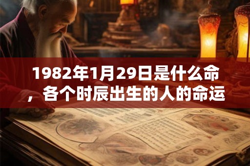 1982年1月29日是什么命，各个时辰出生的人的命运