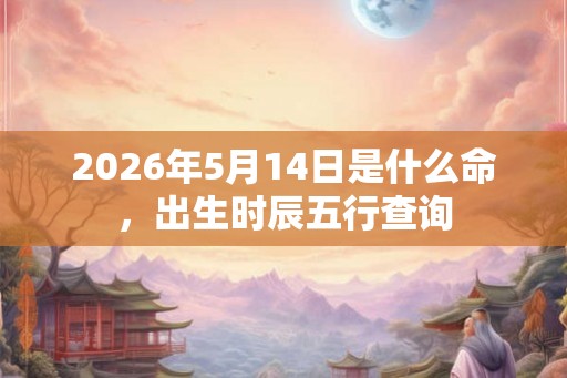 2026年5月14日是什么命，出生时辰五行查询
