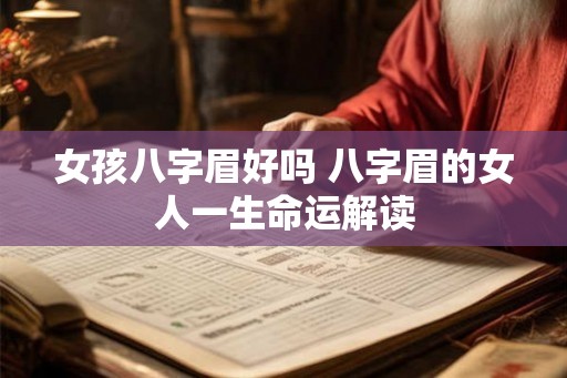 女孩八字眉好吗 八字眉的女人一生命运解读