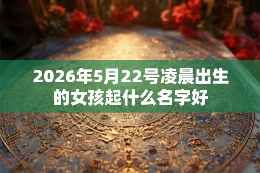 2026年5月22号凌晨出生的女孩起什么名字好