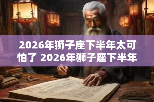 2026年狮子座下半年太可怕了 2026年狮子座下半年运势如何