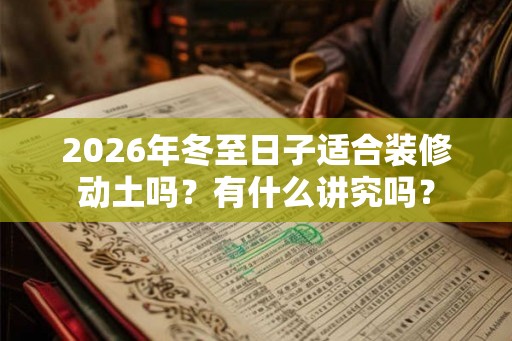 2026年冬至日子适合装修动土吗？有什么讲究吗？
