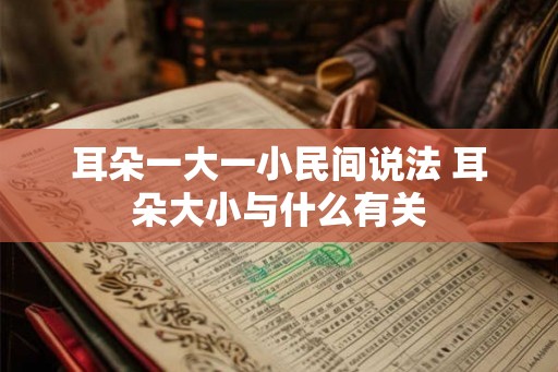 耳朵一大一小民间说法 耳朵大小与什么有关