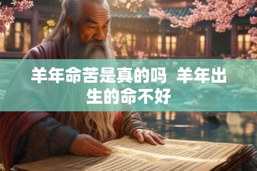 羊年命苦是真的吗  羊年出生的命不好
