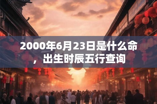 2000年6月23日是什么命，出生时辰五行查询