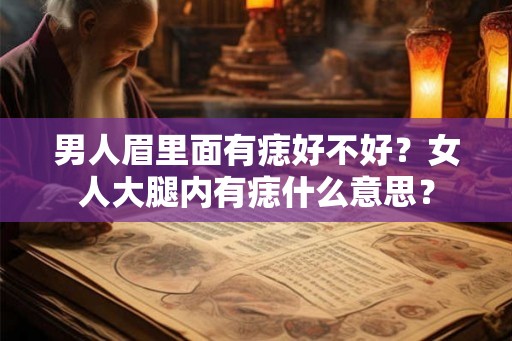 男人眉里面有痣好不好？女人大腿内有痣什么意思？