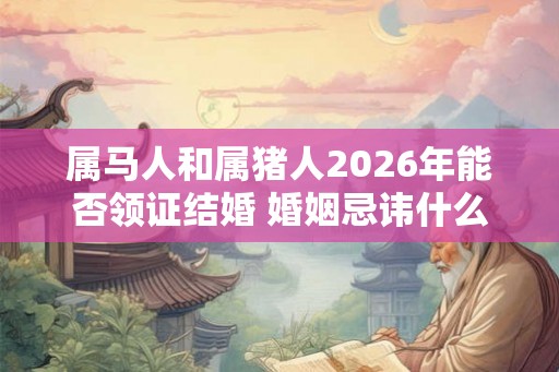 属马人和属猪人2026年能否领证结婚 婚姻忌讳什么