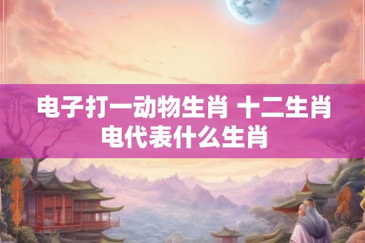 电子打一动物生肖 十二生肖电代表什么生肖