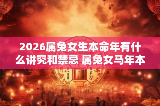 2026属兔女生本命年有什么讲究和禁忌 属兔女马年本命年需要注意什么