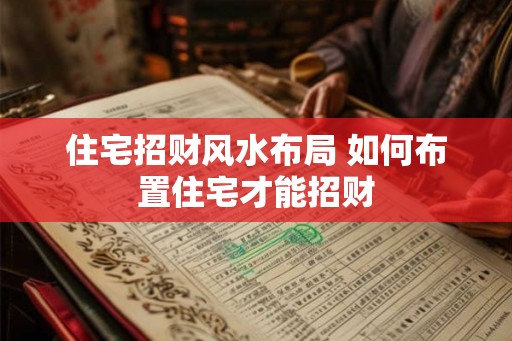 住宅招财风水布局 如何布置住宅才能招财