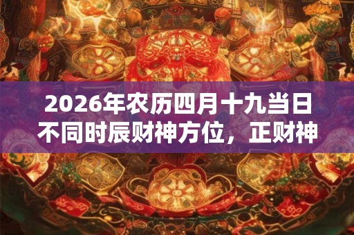 2026年农历四月十九当日不同时辰财神方位，正财神是谁？