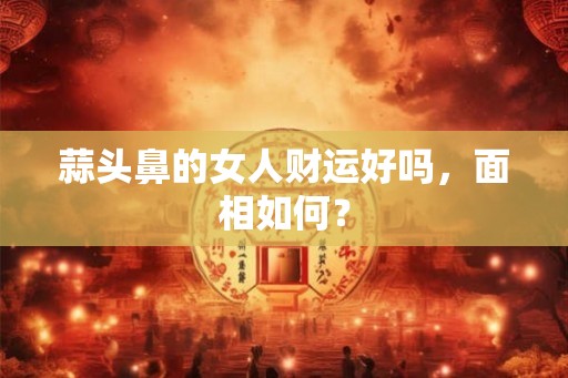蒜头鼻的女人财运好吗,面相如何? 蒜头鼻的女人财运好吗,面相如何?