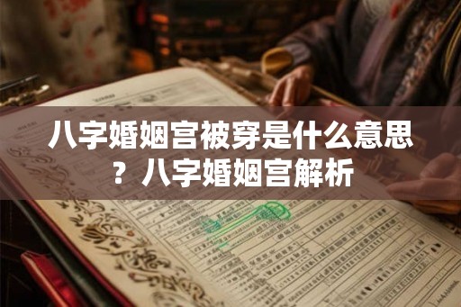八字婚姻宫被穿是什么意思？八字婚姻宫解析