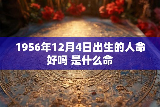 1956年12月4日出生的人命好吗 是什么命 1956年12月4日出生的人命好吗 是什么命