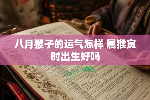 八月猴子的运气怎样 属猴寅时出生好吗