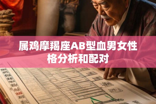 属鸡摩羯座AB型血男女性格分析和配对 属鸡摩羯座AB型血男女性格分析和配对