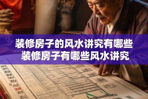 装修房子的风水讲究有哪些 装修房子有哪些风水讲究