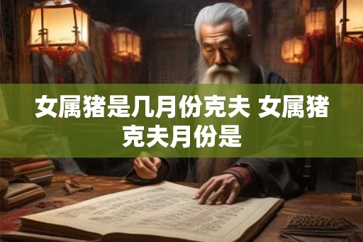 女属猪是几月份克夫 女属猪克夫月份是 女属猪是几月份克夫 女属猪克夫月份是