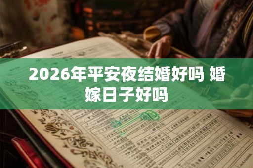 2026年平安夜结婚好吗 婚嫁日子好吗