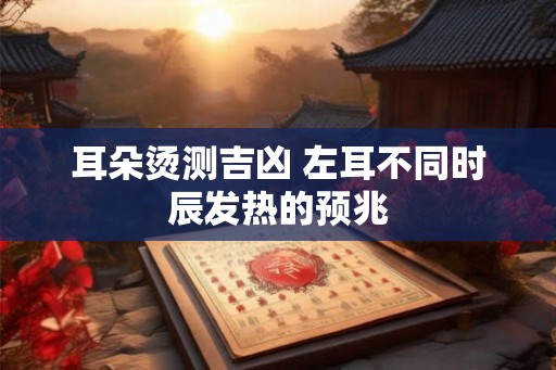 耳朵烫测吉凶 左耳不同时辰发热的预兆
