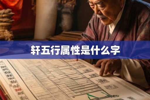 轩五行属性是什么字