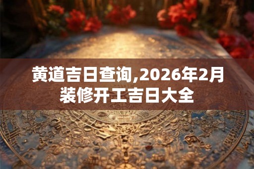 黄道吉日查询,2026年2月装修开工吉日大全 黄道吉日查询,2026年2月装修开工吉日大全
