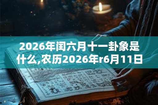 2026年闰六月十一卦象是什么,农历2026年r6月11日卦象