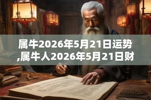 属牛2026年5月21日运势,属牛人2026年5月21日财运,生肖牛2026年5月21日运势