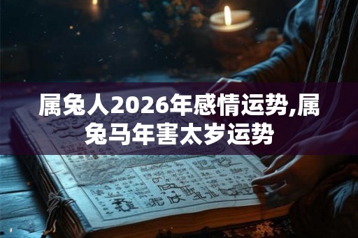 属兔人2026年感情运势,属兔马年害太岁运势