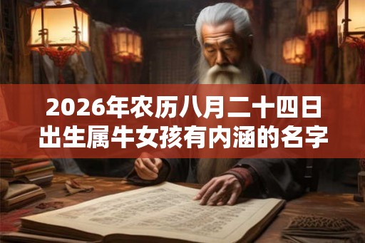 2026年农历八月二十四日出生属牛女孩有内涵的名字