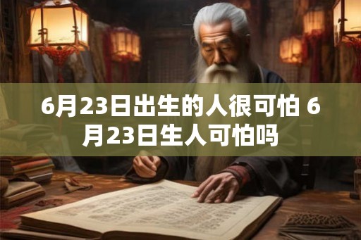 6月23日出生的人很可怕 6月23日生人可怕吗